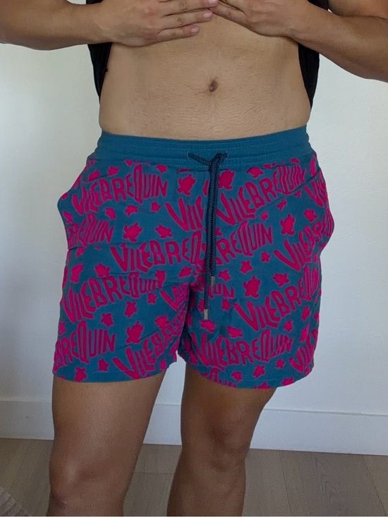 Vilebrequin Other - RARE Vilebrequin Men’s Ronde des Tortues Logo Flock Swim Shorts (L)